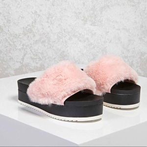 Forever 21 Furry Slides